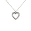 Girocollo a cuore in oro bianco e spot con diamanti lab-grown taglio brillante, 0,69 carati.