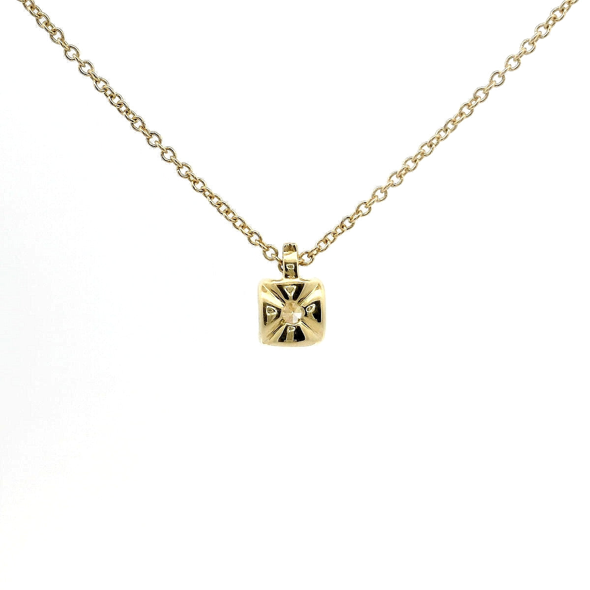 Girocollo punto luce in oro giallo e diamanti lab-grown taglio brillante, 1,01 carati.