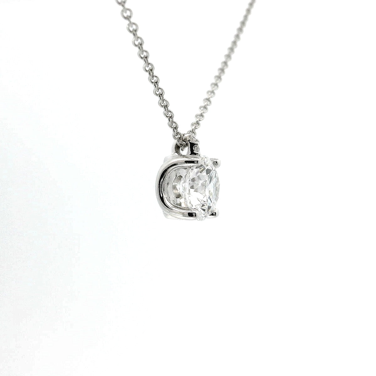 Girocollo punto luce in oro bianco e diamante Lab-grown taglio brillante, 1,57 carati