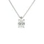 Girocollo punto luce in oro bianco con diamante lab-grown taglio ovale, 1,52 carati.