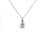 Girocollo in oro bianco con diamanti lab-grown taglio brillante e taglio goccia, 1,20 carati.
