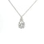 Girocollo in oro bianco con diamanti lab-grown taglio brillante e taglio goccia, 1,81 carati.