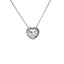 White gold choker with heart-cut lab-grown diamond and brilliant-cut lab-grown diamond surround, 1.15 carats.