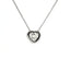 White gold choker with heart-cut lab-grown diamond and brilliant-cut lab-grown diamond surround, 1.15 carats.