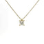 Girocollo punto luce in oro giallo con diamante lab-grown taglio princess, 0,52 carati.