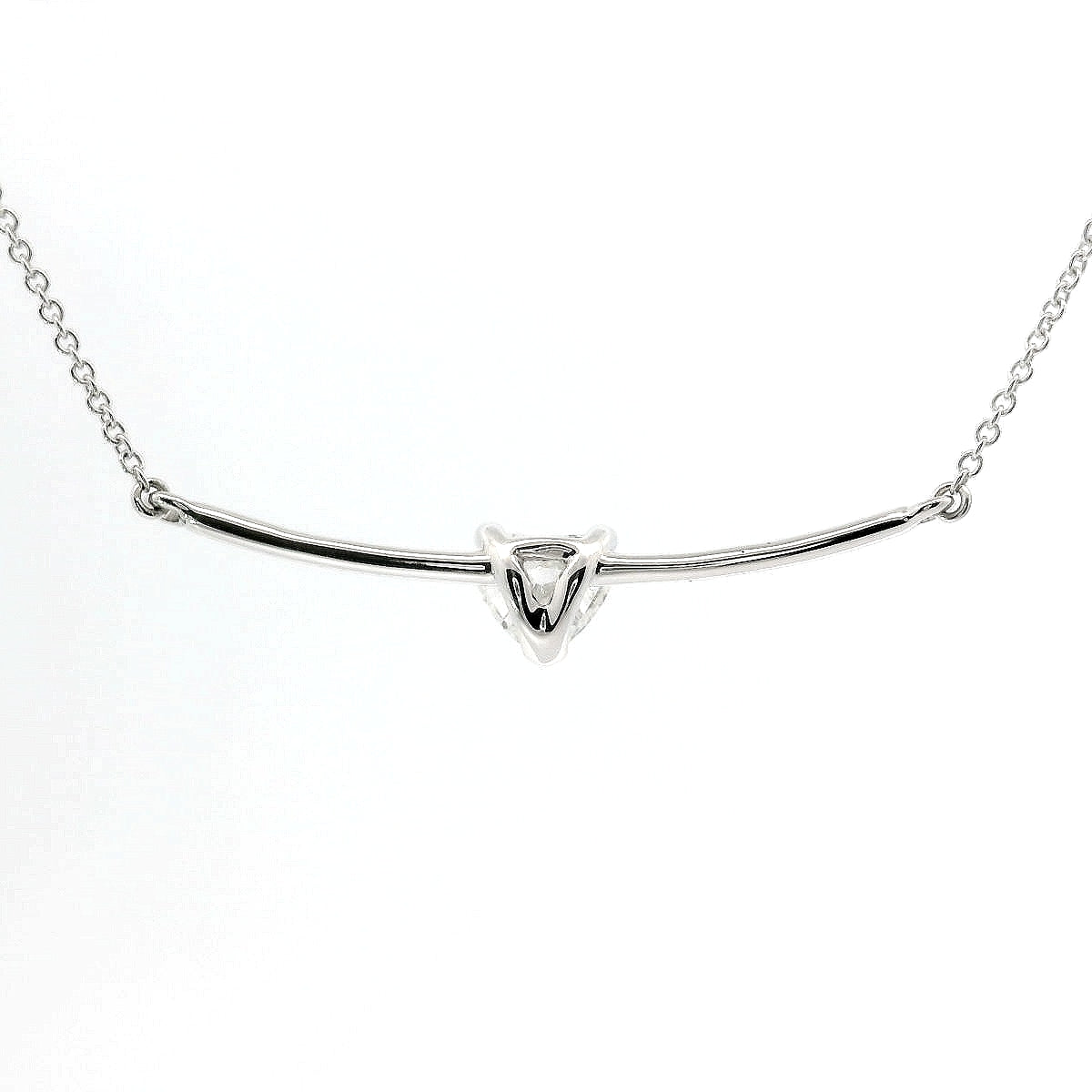 Girocollo punto luce in Oro bianco e diamante Lab-grown taglio Cuore, 0.52 carati.