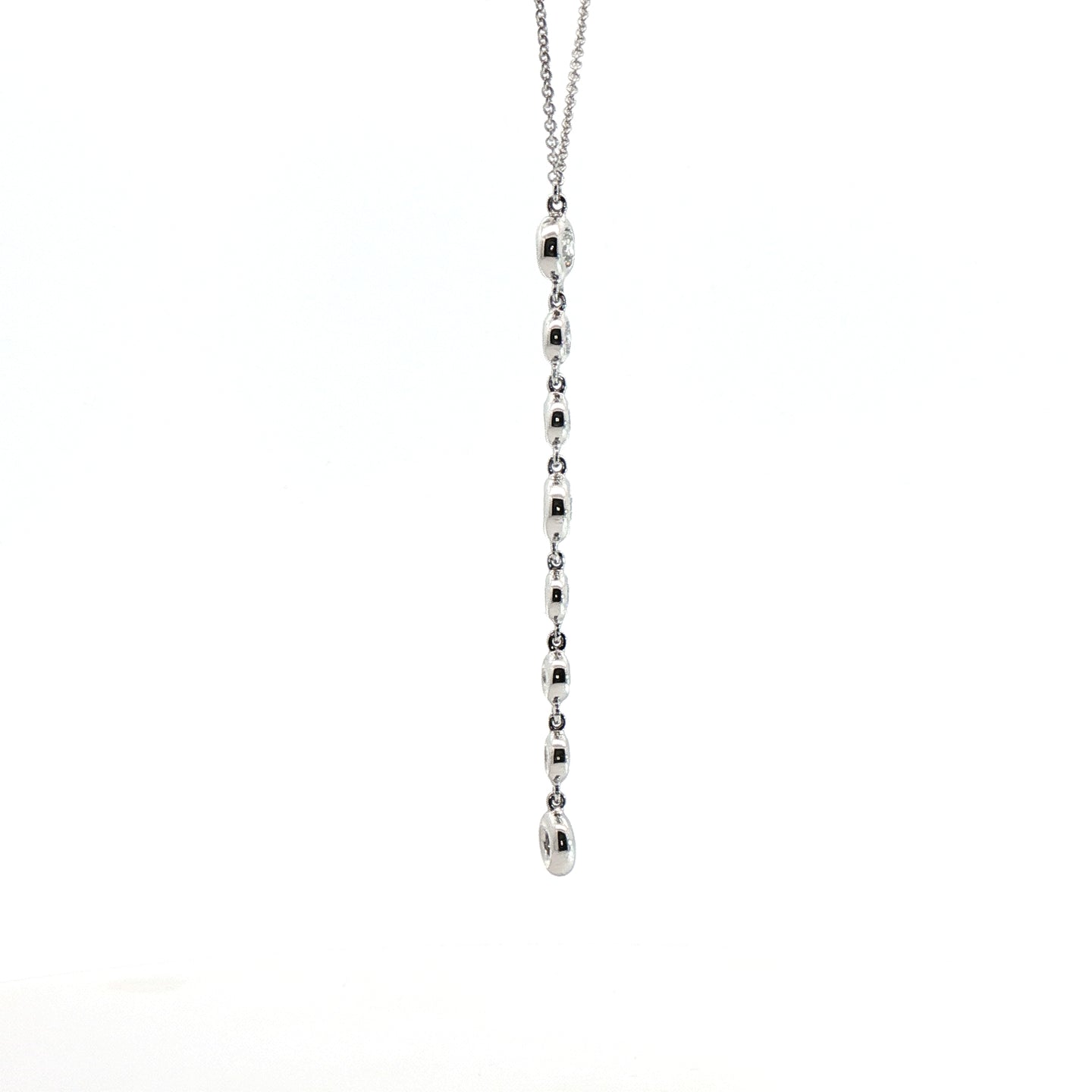 Girocollo in oro bianco con diamanti Lab-Grown taglio brillante, 0,56 carati.