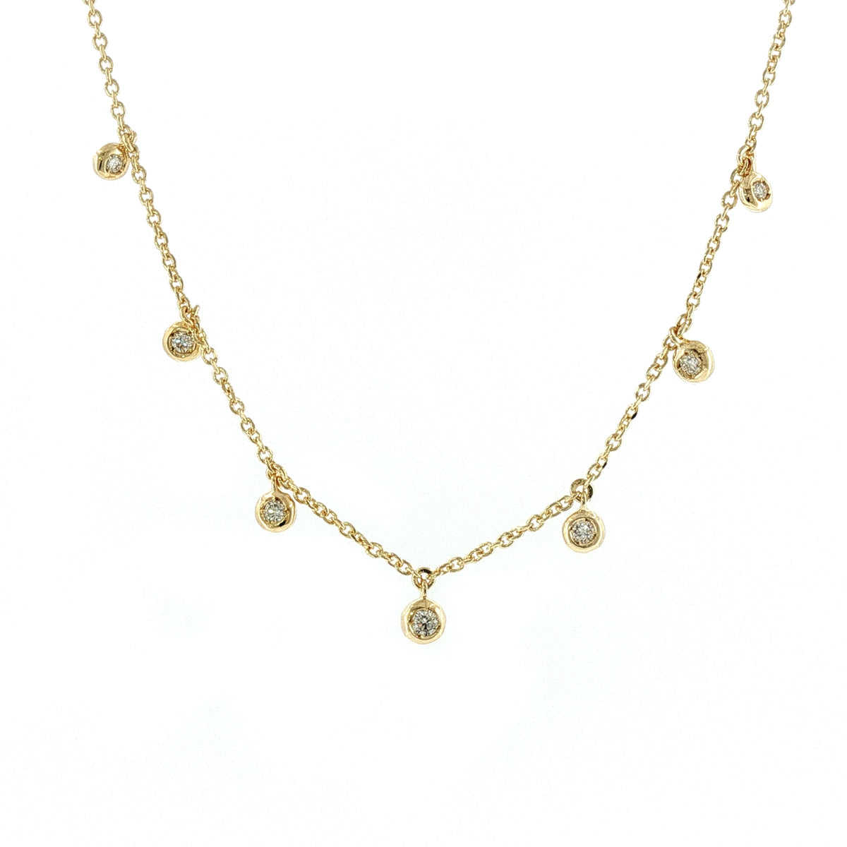 Girocollo con Spot di Diamanti Lab-Grown in Argento 925