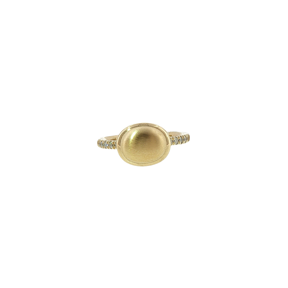 Anello in Argento Dorato 925 con Diamanti Lab-Grown Taglio Brillante