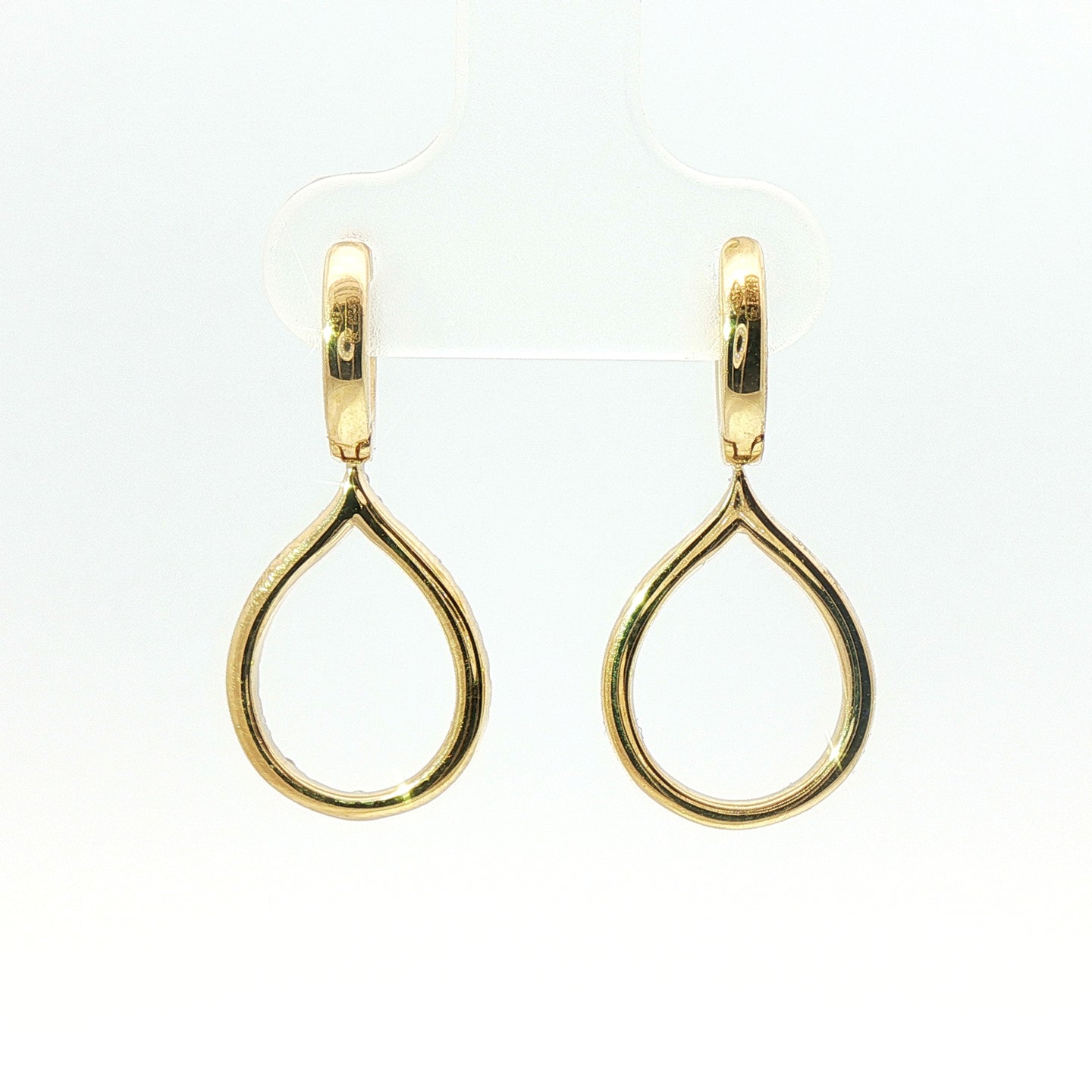 Orecchini in oro giallo con diamanti Lab-Grown taglio brillante, 0,48 carati.