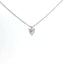 Girocollo punto luce in oro bianco e diamante Lab-grown taglio cuore, 0,37 carati