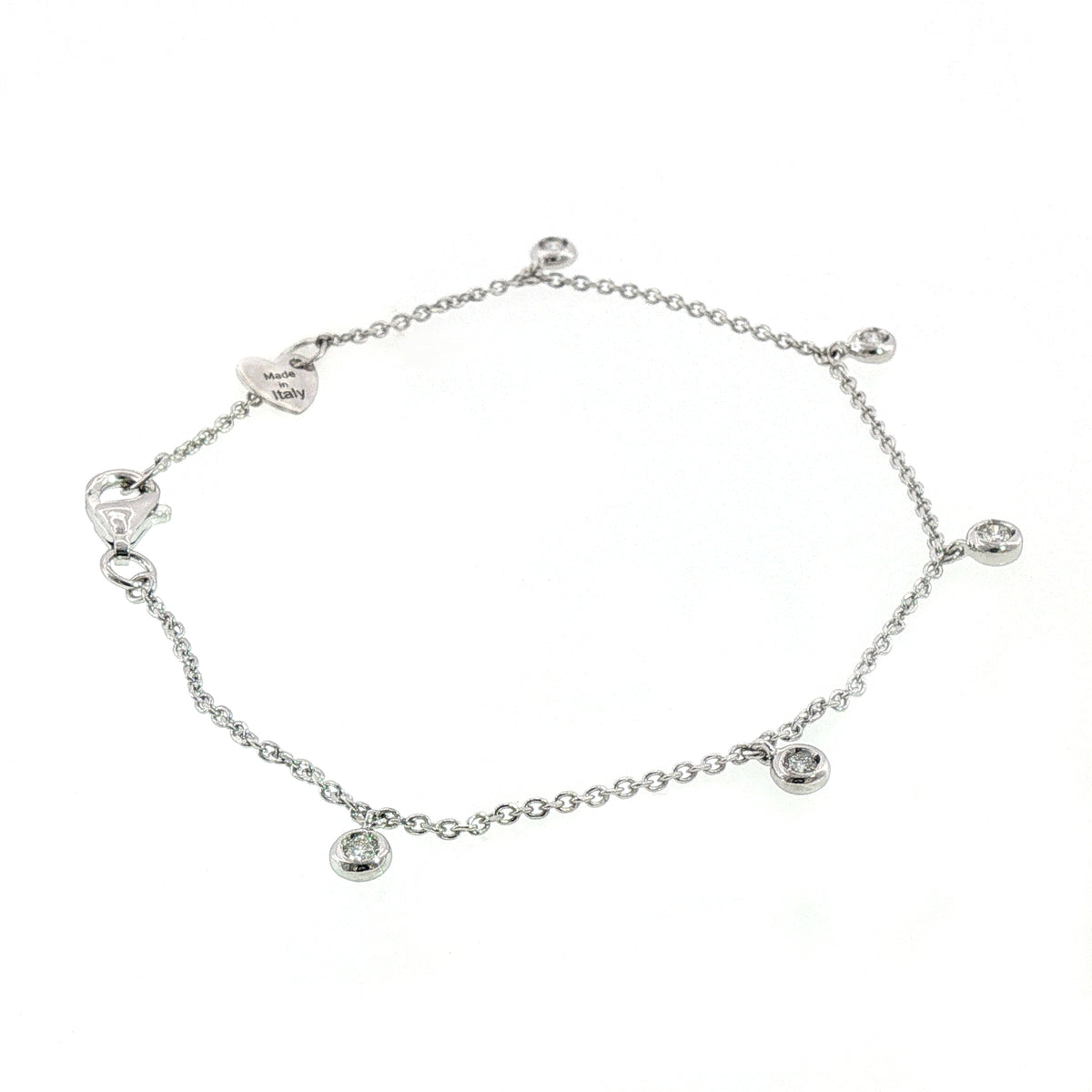 Bracciale in Argento 925 con Diamanti Lab-Grown Taglio Brillante