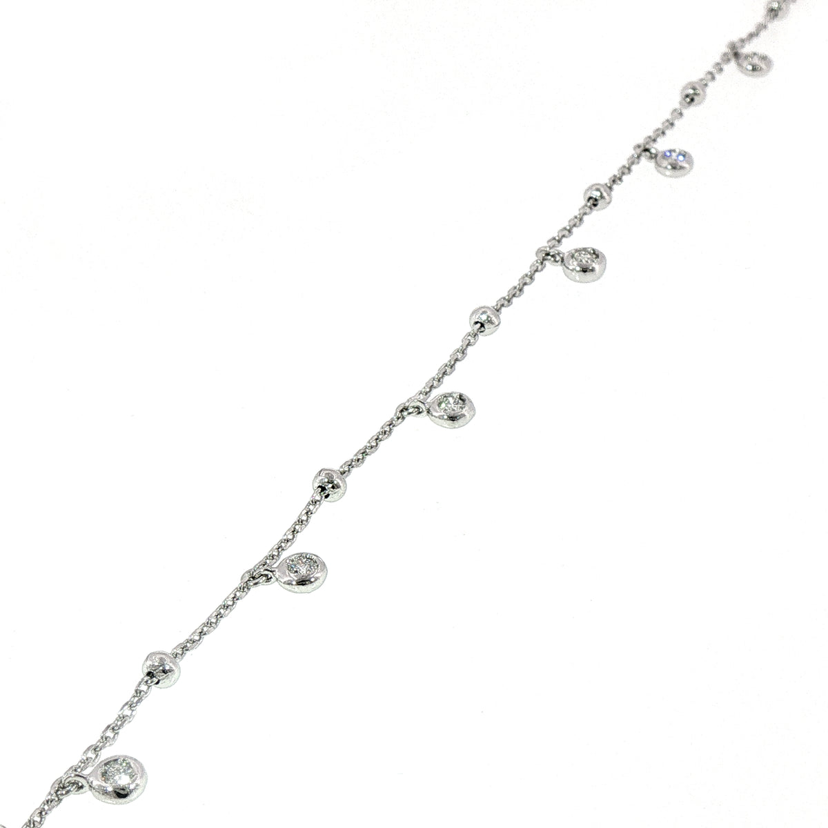 Bracciale in Argento 925 con Spot di Diamanti Lab-Grown Taglio Brillante
