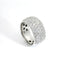 White gold band with brilliant-cut lab-grown diamonds, 2.12 carats.
