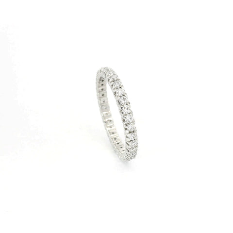 Eternity in oro bianco e diamanti lab-grown taglio brillante, 0,69 carati.