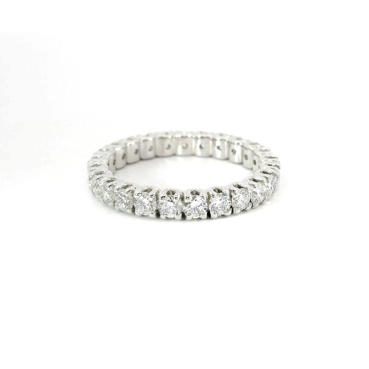 Eternity in oro bianco e diamanti lab-grown taglio brillante, 1,40 carati.