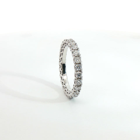 Eternity in oro bianco e diamanti lab-grown taglio brillante, 1,45 carati.