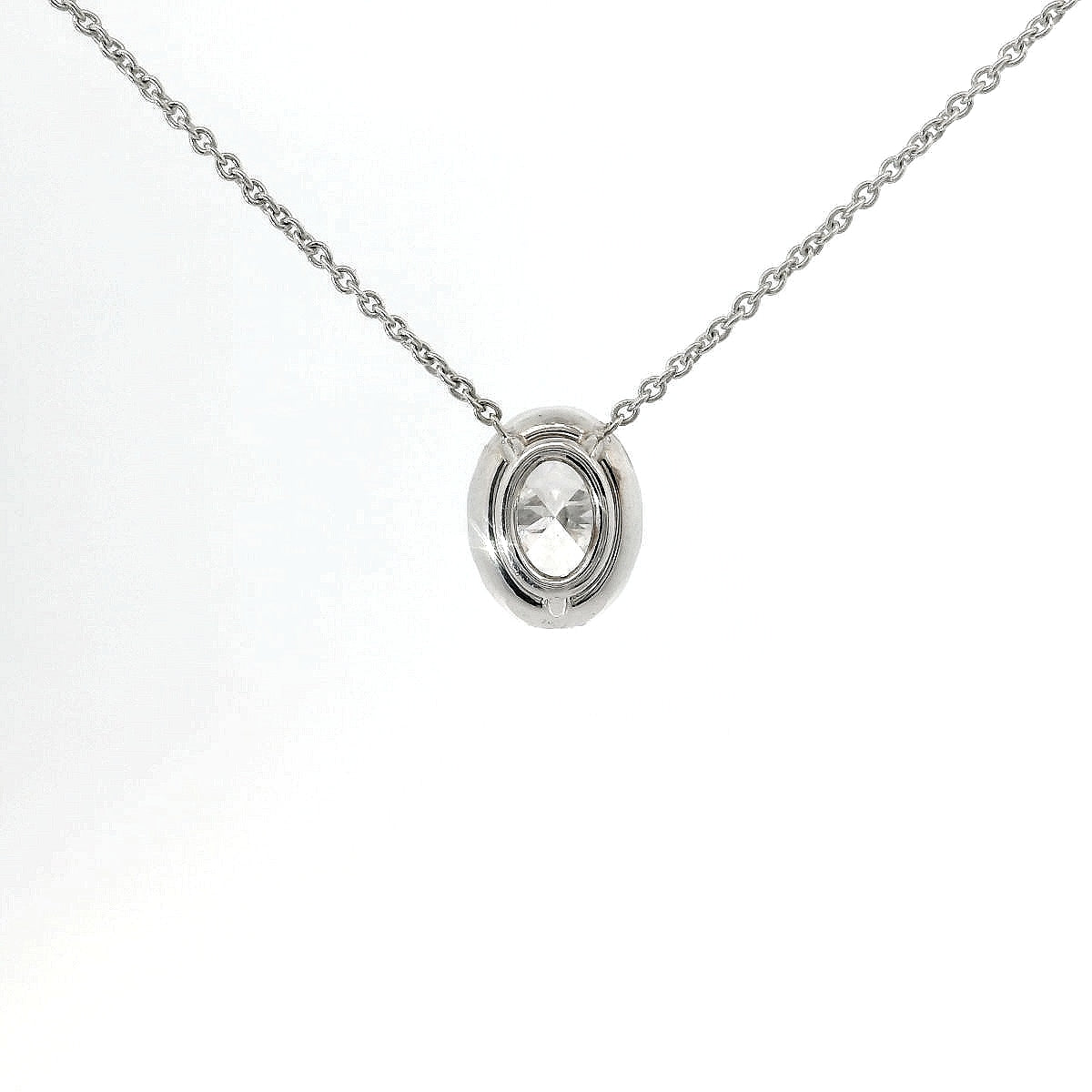 Girocollo Dreams in oro bianco con diamante Lab-Grown taglio ovale e diamanti Lab-Grown taglio brillante, 1,68 carati.