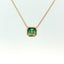 Girocollo Aurea in oro giallo con smeraldo lab-Grown taglio asscher, 1,62 carati.