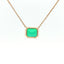 Girocollo in oro giallo con smeraldo Lab-Grown taglio smeraldo,3,41 carati.