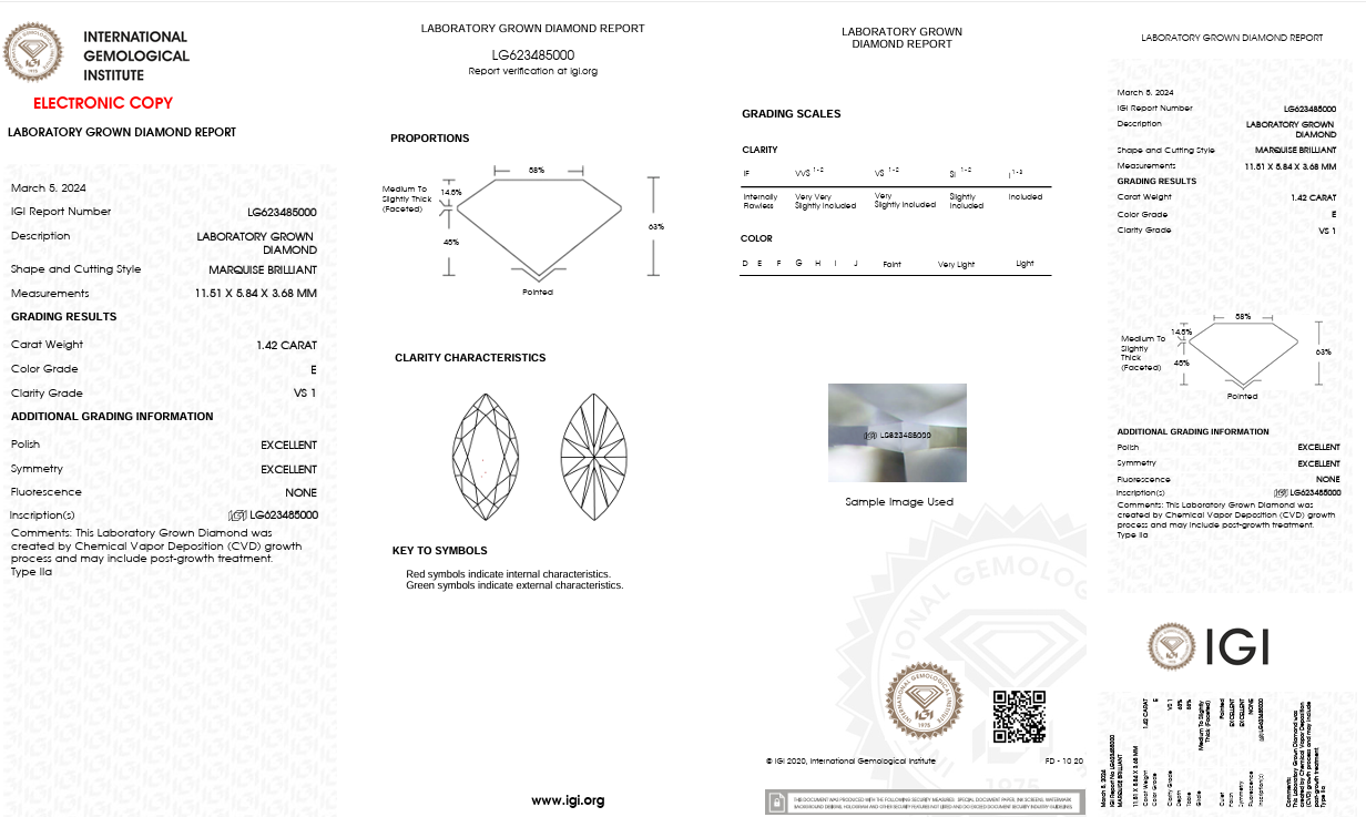 Girocollo Dreams in oro bianco con diamante Lab-Grown taglio marquise e taglio brillante, 1,86 carati.