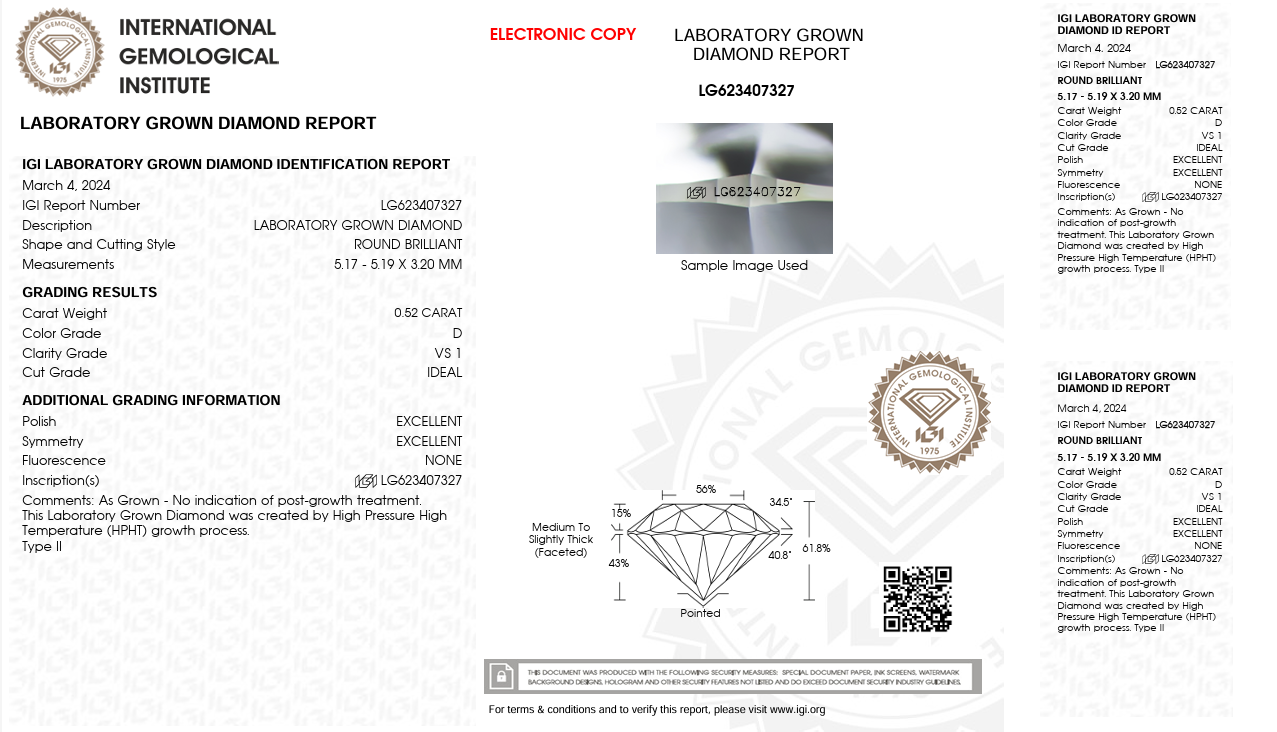 Anello Trilogy in oro bianco con diamanti Lab-Grown taglio brillante, 1,56 carati.