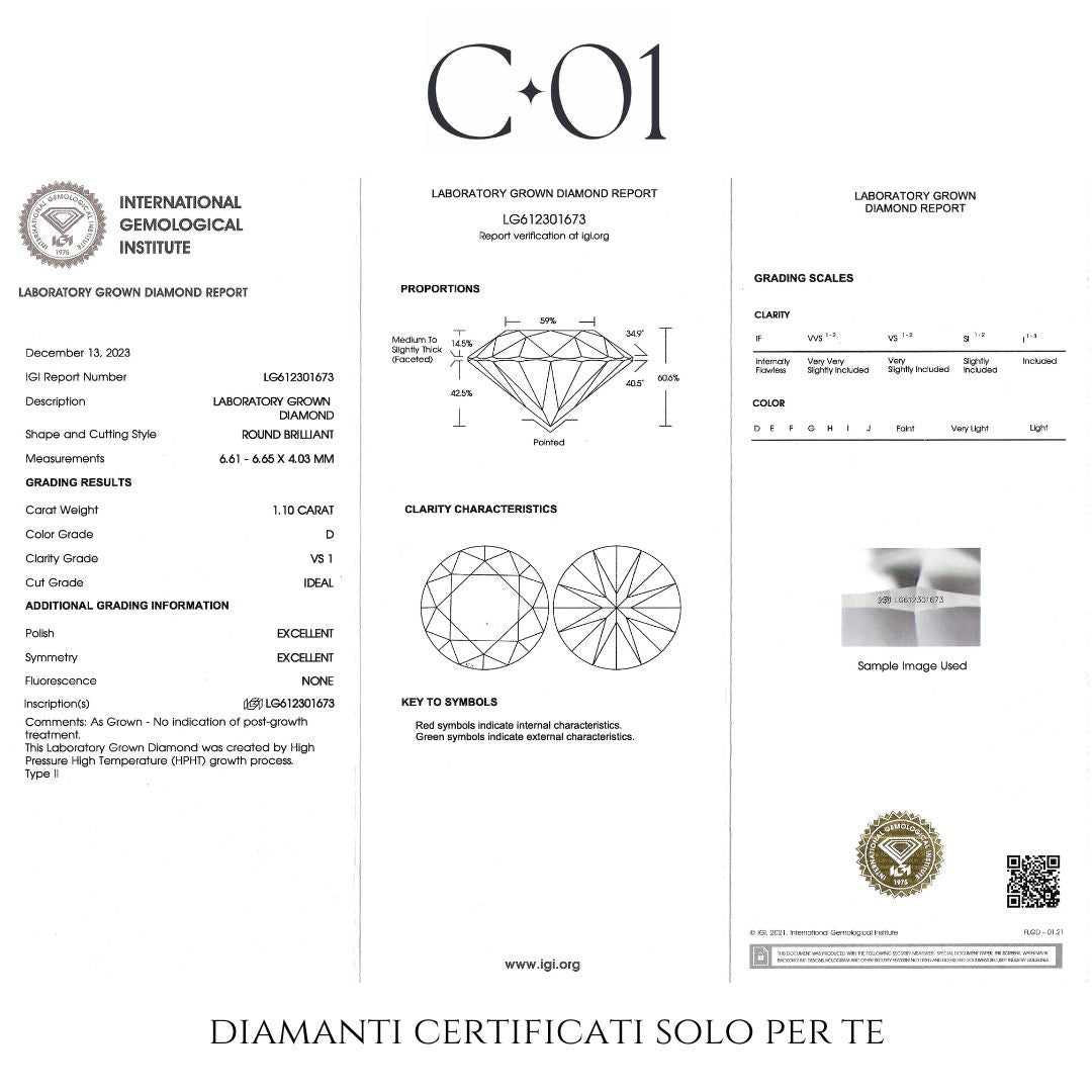 White gold gradation band ring with 7 brilliant-cut lab-grown diamonds, 4.19 carats.
