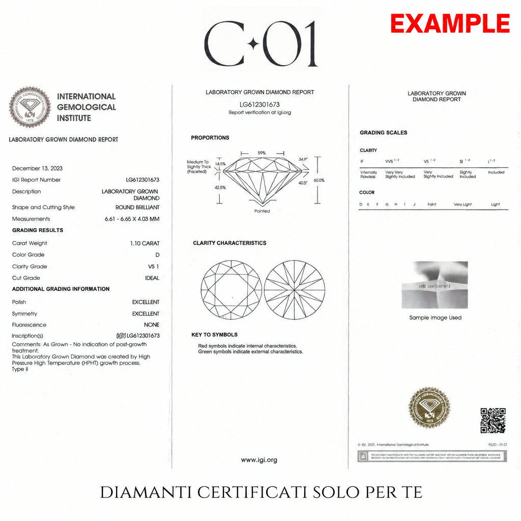 White gold gradation band ring with 7 brilliant-cut lab-grown diamonds, 4.19 carats.
