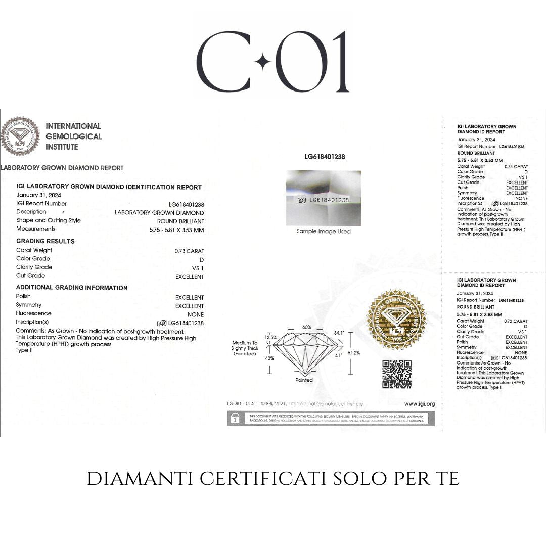 White gold gradation band ring with 7 brilliant-cut lab-grown diamonds, 4.19 carats.