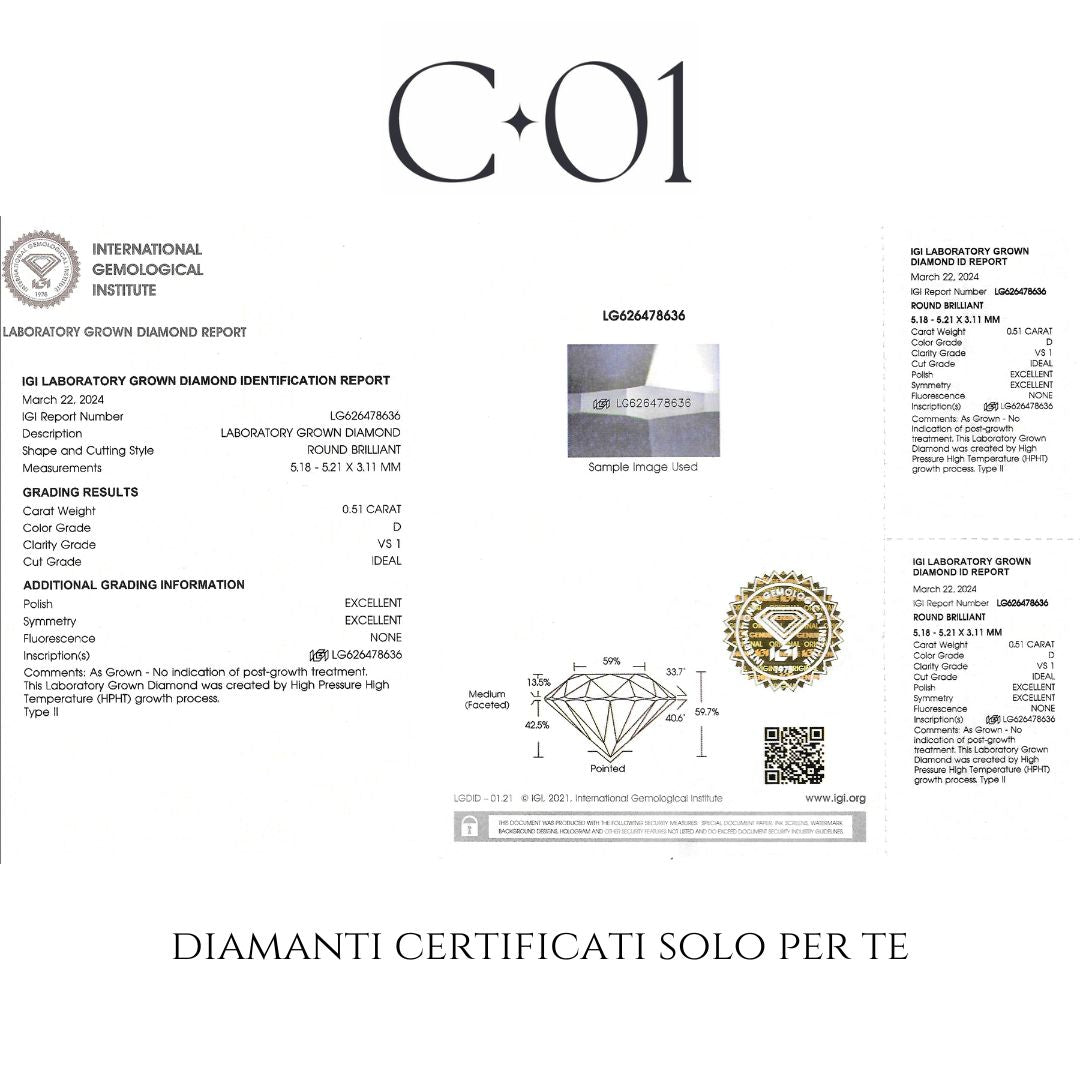 White gold gradation band ring with 7 brilliant-cut lab-grown diamonds, 4.19 carats.