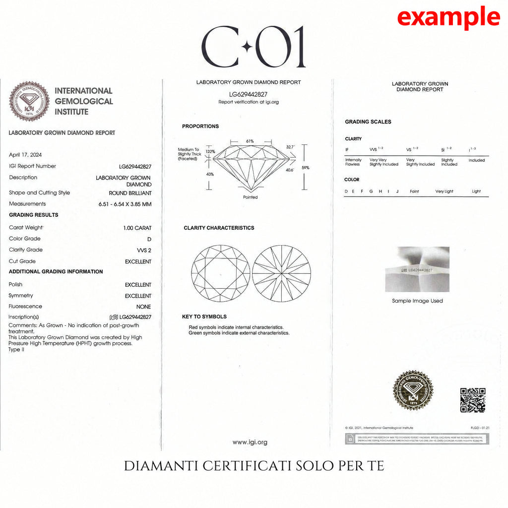 Round Dreams ring in white gold with brilliant-cut lab-grown diamonds, 1.51 carats.