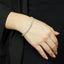 Bracciale Tennis a filo in oro bianco con diamanti lab-grown taglio brillante, 7,53 carati.