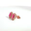 Orecchini punto luce in oro rosa con zaffiri rosa Lab-Grown taglio ovale e diamanti Lab-Grown taglio brillante.
