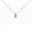 Girocollo in oro rosa con zaffiro rosa Lab-Grown taglio ovale e diamante Lab-Grown taglio brillante.