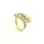 Open contrariè gradation ring in yellow gold with brilliant-cut lab-grown diamonds, 1.96 carats.