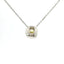 Girocollo dreams in oro bianco e diamante lab-grown taglio cuscino fancy yellow e taglio brillante, 1,12 carati.
