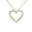 Girocollo a cuore in oro giallo e diamanti lab-grown taglio brillante e taglio cuore, 2,39 carati.