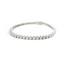 White gold wire tennis bracelet with brilliant-cut lab-grown diamonds, 5.54 carats.