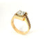 Anello Fancy in oro rosa con diamanti lab-grown taglio princess e brillante, 2,47 carati.