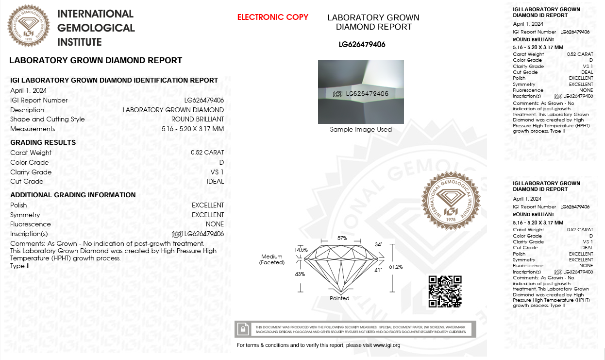 Anello Trilogy in oro bianco con diamanti Lab-Grown taglio brillante, 1,56 carati.