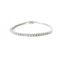 White gold wire tennis bracelet with brilliant-cut lab-grown diamonds, 5.54 carats.