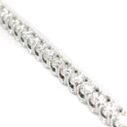 White gold wire tennis bracelet with brilliant-cut lab-grown diamonds, 5.54 carats.