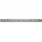 Bracciale Tennis tornito in oro bianco con diamanti lab-grown taglio brillante, 5,32 carati.