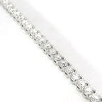 White gold wire tennis bracelet with brilliant-cut lab-grown diamonds, 5.54 carats.