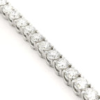 White gold wire tennis bracelet with brilliant-cut lab-grown diamonds, 5.54 carats.