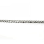 White gold wire tennis bracelet with brilliant-cut lab-grown diamonds, 5.54 carats.