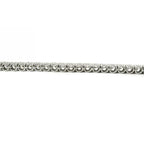 White gold wire tennis bracelet with brilliant-cut lab-grown diamonds, 5.54 carats.