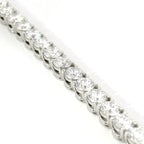White gold wire tennis bracelet with brilliant-cut lab-grown diamonds, 5.54 carats.