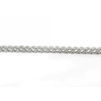 White gold wire tennis bracelet with brilliant-cut lab-grown diamonds, 5.54 carats.