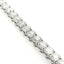 Bracciale Tennis a filo in oro bianco con diamanti lab-grown taglio brillante, 10,84 carati.